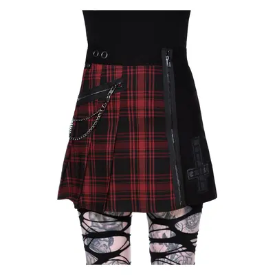 KILLSTAR - Calling Alice kockás miniszoknya - TARTAN