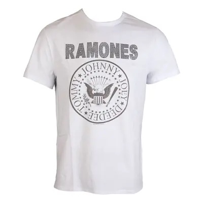 metál póló férfi Ramones - LOGO - AMPLIFIED - AV210RLW