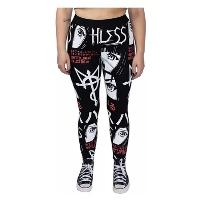 női nadrág (leggings) HEARTLESS - I'M LOST - FEKETE / FEHÉR / PIROS