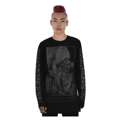 póló unisex - Finishing Line Long Sleeve Top - KILLSTAR - KSRA002269