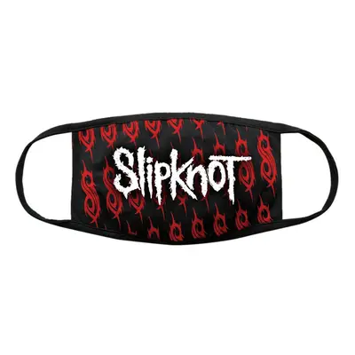 Arcmaszk Slipknot - Fehér logó és jelkép - fekete - ROCK OFF