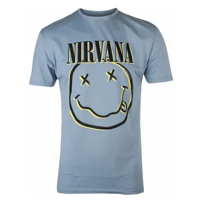 metál póló férfi Nirvana - Inverse Happy Face - ROCK OFF - NIRVTS13MBL