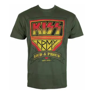 metál póló férfi Kiss - ARMY Distressed Logo - HYBRIS - ER-1-KISS009-H71-7-DG