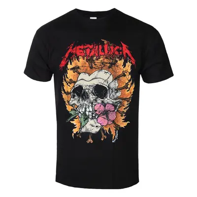 metál póló férfi Metallica - Flower Skull - NNM - RTMTLTSBFLOR