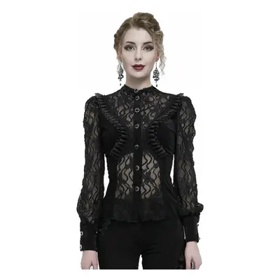 Női ing DEVIL FASHION - Black semitransparent gothic