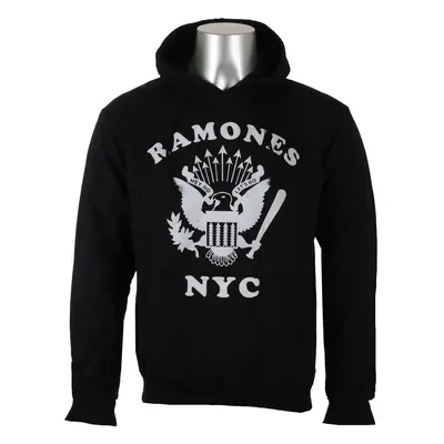 kapucnis pulóver férfi Ramones - Retro Eagle NYC - ROCK OFF - RAHD02MB