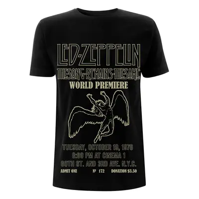 metál póló férfi Led Zeppelin - TSRTS World Premiere - NNM - RTLZETSBWORLD LZTS09MB