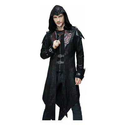 Férfi kabát DEVIL FASHION - Vlad Hooded Punk Synthetic Leather