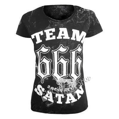 hardcore póló női - TEAM SATAN - AMENOMEN - OMEN082DA ALLPRINT WHITE