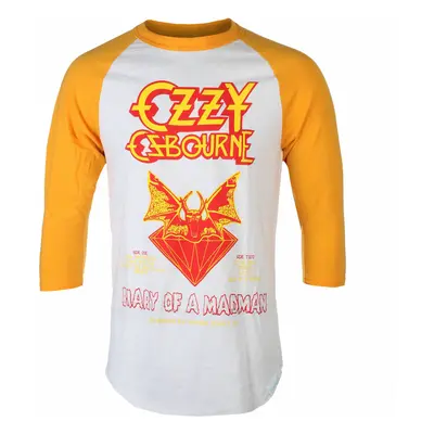 metál póló férfi Ozzy Osbourne - Diary Of A Madman Raglan - DIAMOND - B21DMPD205 WHTMON