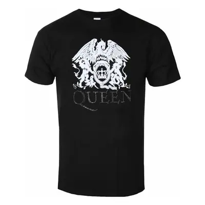 metál póló férfi Queen - Crest Logo Diamante - ROCK OFF - QUTS19MB-A