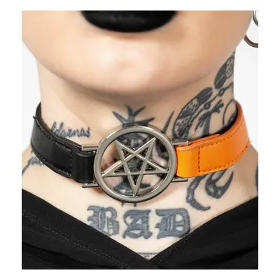 Nyakpánt KILLSTAR - Penta Half Choker - Fekete/Narancs