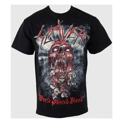 metál póló férfi Slayer - World Painted Blood Skull - ROCK OFF - SLAYTEE09MB