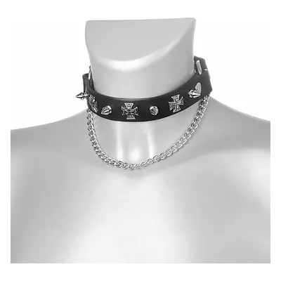 Gallér/ choker (cipő heveder) Cross - Black kiss