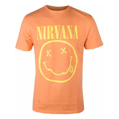 metál póló férfi Nirvana - Yellow Happy Face - ROCK OFF - NIRVTS04MO