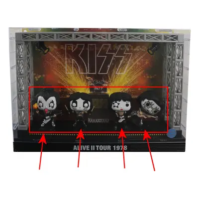 figurák (készlet) Kiss - POP! - Moments DLX - Alive II Tour - HIBÁS