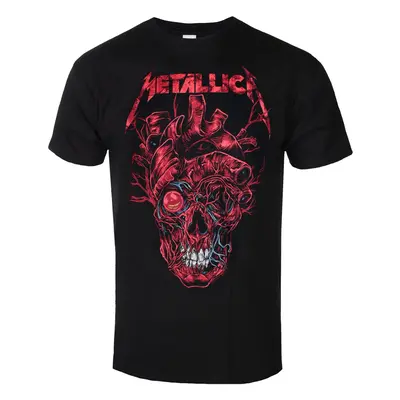 metál póló férfi Metallica - Heart Skull - ROCK OFF - METTS40MB03 PHDMTLTSBHEASKU