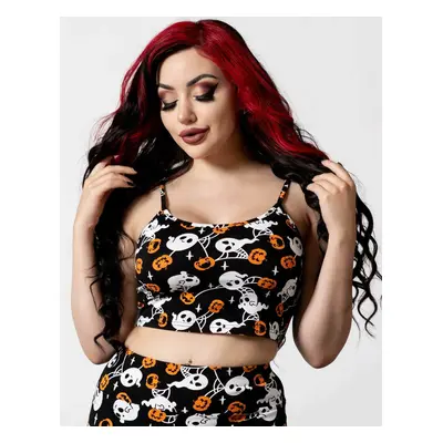 Női tank top (pizsama) KILLSTAR - Haunted Pumpkin Cropped Cam - Fekete