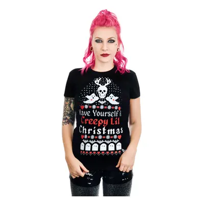 gót és punk póló női - HAVE YOURSELF A CREEPY LIL CHRISTMAS BABYDOLL - TOO FAST - WTBD-T-CRELIL