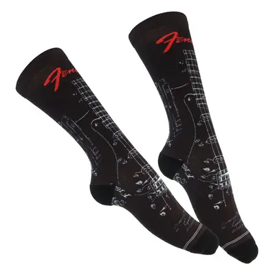 Zokni PERRI´S SOCKS - FENDER DYE SUBLIMATION CREW - FEKETE