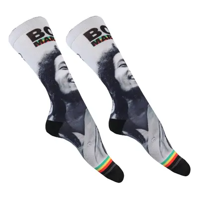 Zokni BOB MARLEY - KING OF RAGGAE DYE SUB - FEHÉR - PERRI´S SOCKS