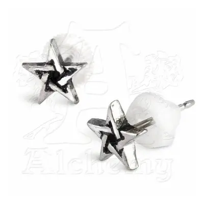 fülbevaló Pentagram Studs E164 - Alchemy Gótikus