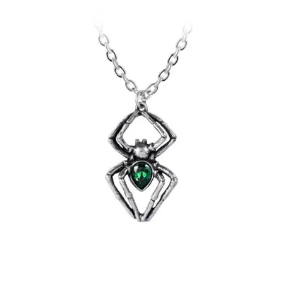 Nyaklánc ALCHEMY GOTHIC - Emerald Spiderling - Ónötvözet