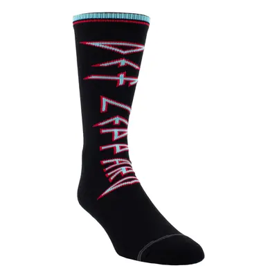 DEF LEPPARD ZOKNI - SHARP TEXT LOGO CREW - FEKETE - PERRI´S SOCKS