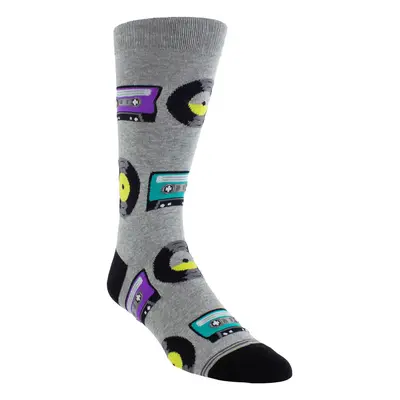 Zokni PERRI´S SOCKS - RETRO CASSETTE CREW - GREY HTR