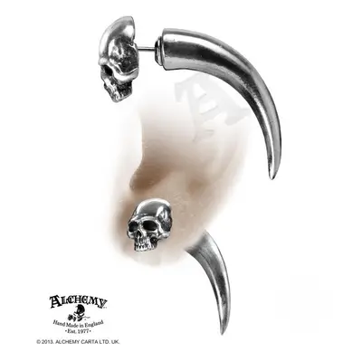 fülbevaló Tomb Skull Horn - ALCHEMY GOTHIC - E320