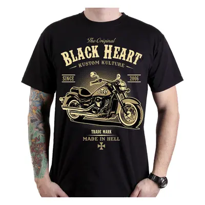 utcai póló férfi - HARLEY - BLACK HEART - 001-0085-BLK