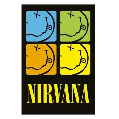 Poszter NIRVANA - SMILEY SQUARES