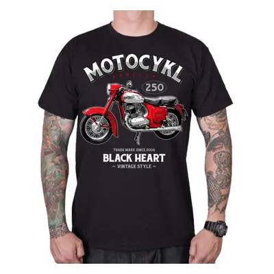 utcai póló férfi - MOTOCYKL PANELKA - BLACK HEART