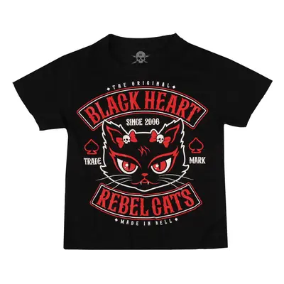 utcai póló férfi - REBEL CATS - BLACK HEART