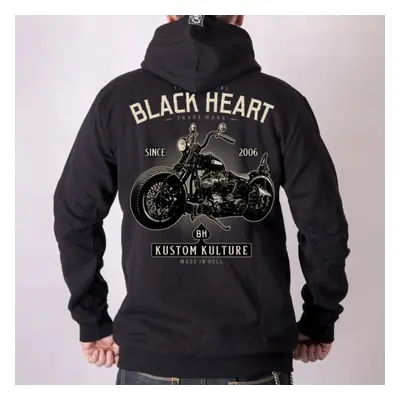 kapucnis pulóver férfi - MOTORCYCLE - BLACK HEART