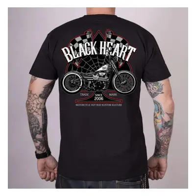 utcai póló férfi - CHOPPER RACE - BLACK HEART