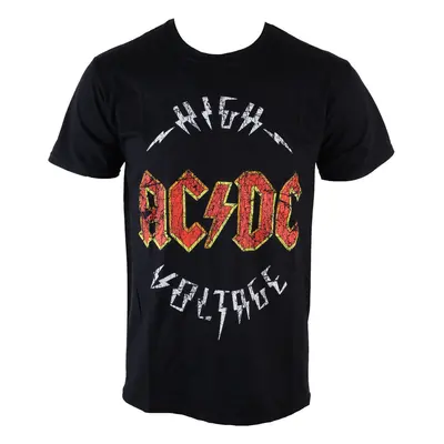 metál póló férfi AC-DC - Logo High Voltage - ROCK OFF - ACDCTS11MB