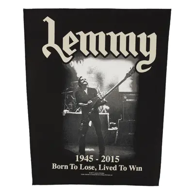 Motörhead nagy felvarró - Lemmy - Lived To Win - RAZAMATAZ