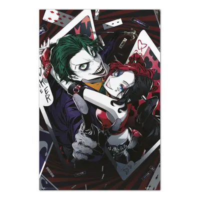 Poszter DC COMICS - HARLEY QUINN - Y JOKER ANIME