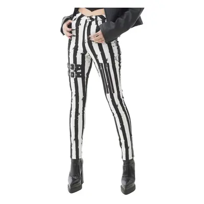 Női nadrág KILLSTAR- Beetlejuice - Distressed Stripe