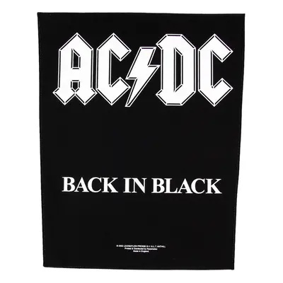 AC/DC nagy felvarró - Back In Black - RAZAMATAZ - BP0613