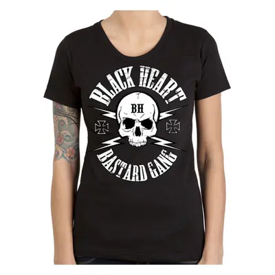 utcai póló női - SKULL BASTARD GANG - BLACK HEART - 010-0018-BLK