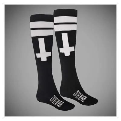 Térdzokni HYRAW - CROSS KNEE WHITE