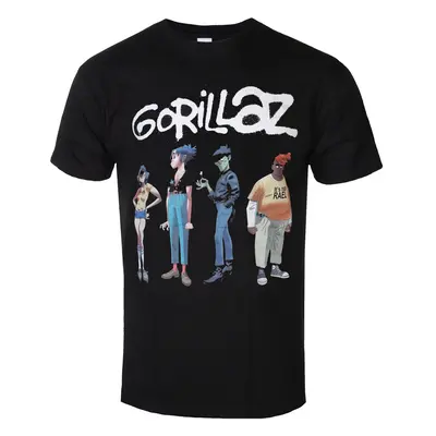 metál póló férfi Gorillaz - Spray Logo Group - ROCK OFF - GORTS27MB