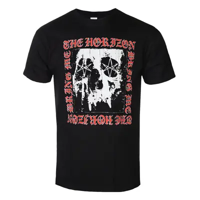 metál póló férfi Bring Me The Horizon - Metal Logo Skull - ROCK OFF - BMTHTS106MB