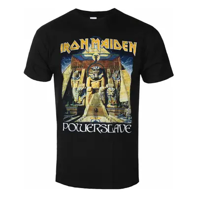 metál póló férfi Iron Maiden - Powerslave World Slavery Tour BL - ROCK OFF - IMTEE129MB