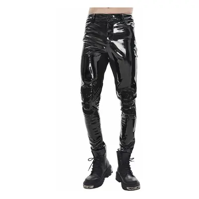 Férfi nadrág DEVIL FASHION - Edgerunner Cyberpunk Faux Leather Skinny