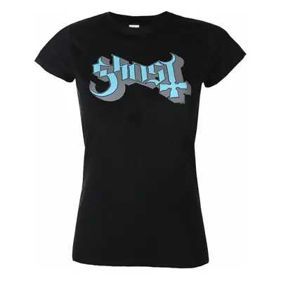 metál póló női Ghost - Blue/Grey Keyline Logo Skinny - ROCK OFF - GHOTEE01LSB