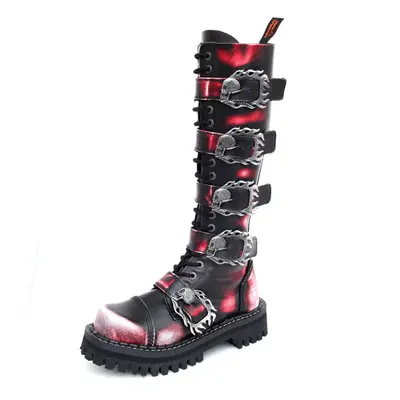 bőr csizma unisex - KMM - Red/Black-205