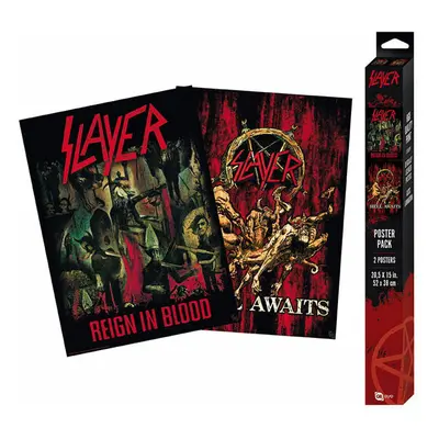 Poszter (2 darabos szett) SLAYER - Reign in Blood/Hell Awaits